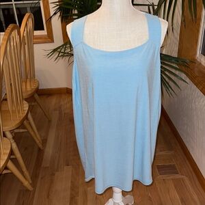 Duluth Trading Co Blue Boxy Sleeveless Tank Top